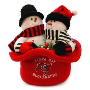 Tampa Bay Buccaneers Plush Snowmen Top Hat:  Sports 