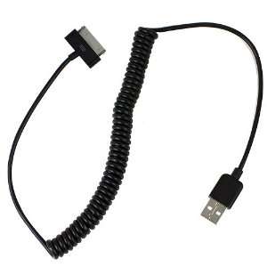  Coiled Black iPhone / iPod USB Charge and Sync Cable 