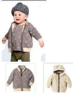 Babys boys girl REVERSIBLE COAT WITH ZIPPER size: 80(6 12 months 