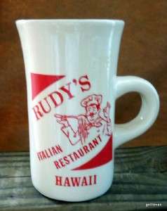 Rudys Italian Restaurant Hawaii Espresso Cup 4  