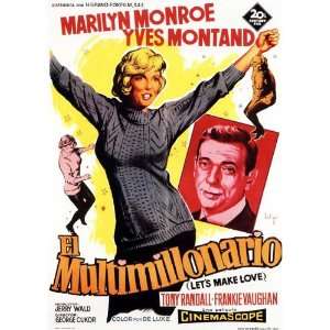   Movie Spanish 11x17 Yves Montand Marilyn Monroe Tony Randall Frankie