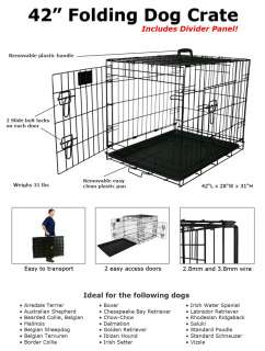 42 Large Folding Wire Dog Puppy Crate Cage Kennel  