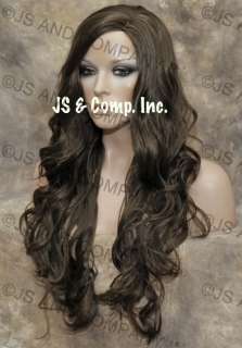 EXTRA LONG Curly Light Brown skin top WIG WIGS ob 10  