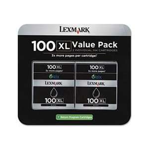  LEX14N1187 LexmarkTM INK,100XL,2PK,CLUB,BK Electronics