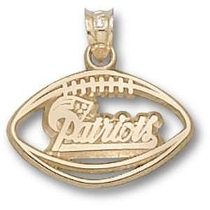   NFL Pierced Logo Football Pendant (Gold Plate): Sports & Outdoors