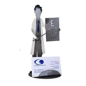  Eye doctor business card holder handmade metal art H And K 