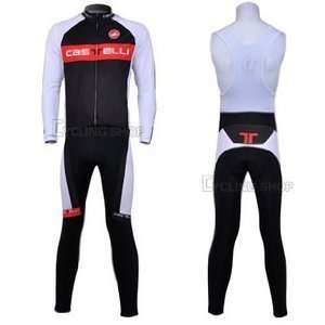  CASTELLI bib Cycling Jersey long sleeve Set(available Size 