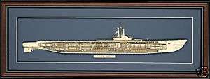Wood Cutaway Model of USS Balao (SS 285)  