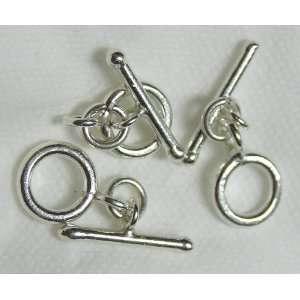     Hill Tribe Silver   Bright Toggles   10mm Arts, Crafts & Sewing