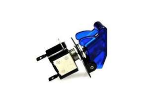 BLUE LED Toggle Racing Switch with Military Cover/Guard  