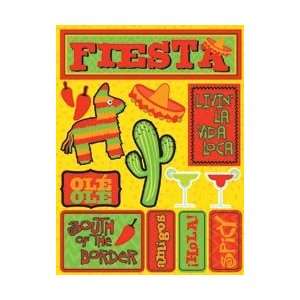 Reminisce Signature Dimensional Stickers 4.5X6 Sheet Fiesta; 3 Items 