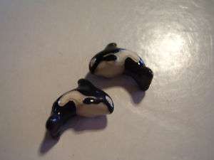 Peruvian Ceramic MINI CUTE Whale Earring Beads  