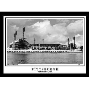 Pittsburgh Pirates PNC Park Black and White Print:  Sports 