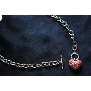  Syms Tiffany Inspired Silver Plated Red Australian Heart 