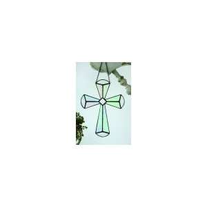   Center Bevel Stained Glass Ornament   Clear Iridized: Home & Kitchen