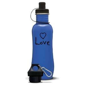 AffirmWater Blue 32oz I amLOVE Stainless Steel Water Bottle:  