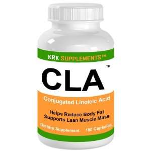 CLA 180 Capsules Conjugated Linoleic Acid Fat Burner 1000mg serving 