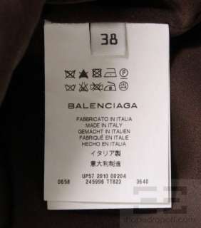 Balenciaga Kelly Green Wool 3/4 Sleeve Coat Size 38  