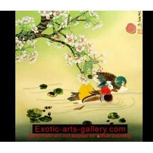 Feng Shui Love Painting. Love Birds Painting Mandarin Ducks 450 