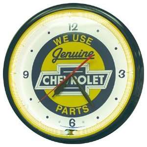   Chevy Bowtie Neon 20 Wall Clock Auto Made In USA New 
