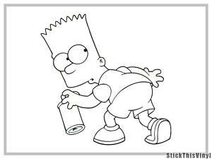 Bart Simpson Outline