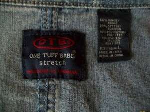 OTB Womens Denim Jean Stretch Jacket Size Large  