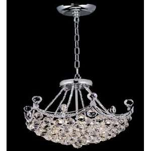   Collection Chrome Finish 6 Lights Crystal Chandelier: Home Improvement