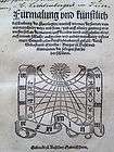 SEBASTIAN MUNSTER / HANS HOLBEIN FURMALUNG (SUNDIAL) , BASLE 1544