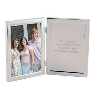  Silver Photo Frame with Engravable Plate: Everything Else