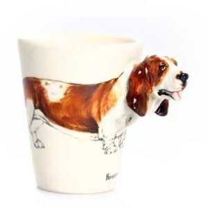  Bassett Hound Brown Stoneware Dog Mug