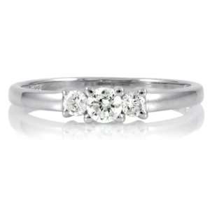  Mins Petite Faux Diamond 3 Stone Ring: Jewelry