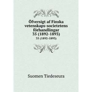  Ã fversigt af Finska vetenskaps societetens fÃ 