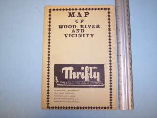 JJ671 Vintage Wood River Illinois Thrifty Drugs City Map Alton 