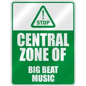  STOP  CENTRAL ZONE OF BIG BEAT  PARKING SIGN MUSIC