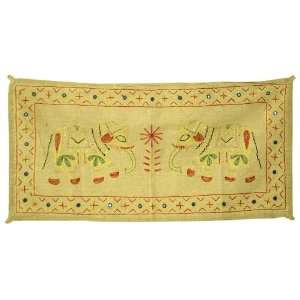   Handmade Zari, Embroidered Large Wall Hanging Tapestry: Home & Kitchen