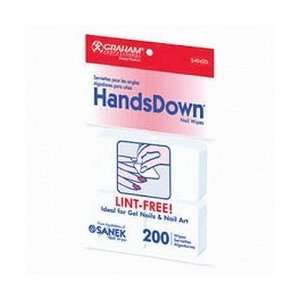  Graham Handsdown White Lint Free Nail Wipes  2 x 2  200 