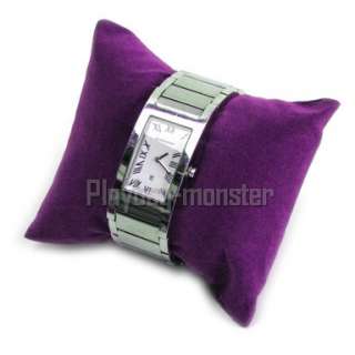 Purple Velvet Jewelry Display Bracelet Watch Pillow  