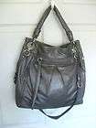 Coach handbag huge NEW silver all leather authentic dustbag 