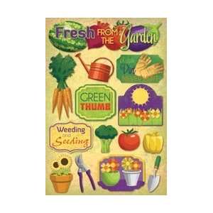  Karen Foster Garden Cardstock Stickers 5.5X9 Weeding 