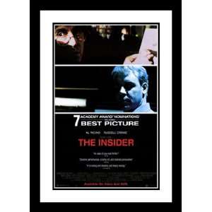  The Insider 20x26 Framed and Double Matted Movie Poster 
