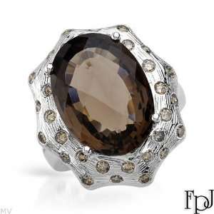  FPJ 14K White Gold 10.91 CTW Topaz and 0.84 CTW Color C1 