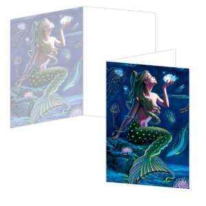  ECOeverywhere Bioluminescent Mermaid Boxed Card Set, 12 