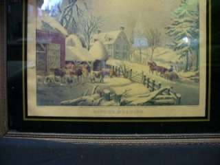   IVES   FF PALMER   WINTER MORNING PRINT   BELIEVED ORIGINAL  