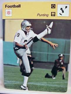 1979 Sportscaster NFL Raiders Ray Guy Punting Card  