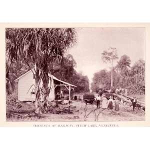  1897 Halftone Print Venezuela Asphalt Pitch Lake Railway 