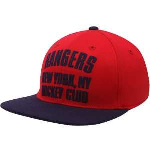  NHL Reebok New York Rangers Red Navy Blue Hockey Club Flex 