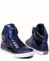 Womens Pastry Shoes NYC Sweet Crime Navy Royal Blue Fashion Sneakers 
