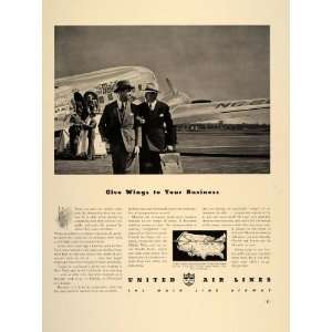   Lines Airline Airplane Businessmen   Original Print Ad: Home & Kitchen