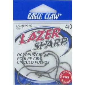  Lazer Octopus Circle Up Eye Platinum Black Size 4/0 10pk 