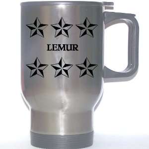   Gift   LEMUR Stainless Steel Mug (black design) 